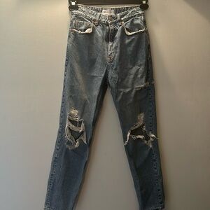 Zara distressed denim jeans size 2